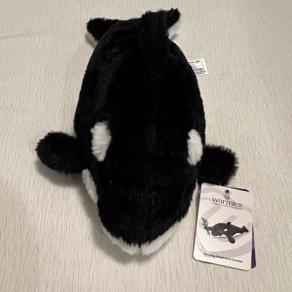 NWT Warmies Full Size Orca Heat or Cool Weighted Stuffed Animal French Lavender - Picture 2 of 12